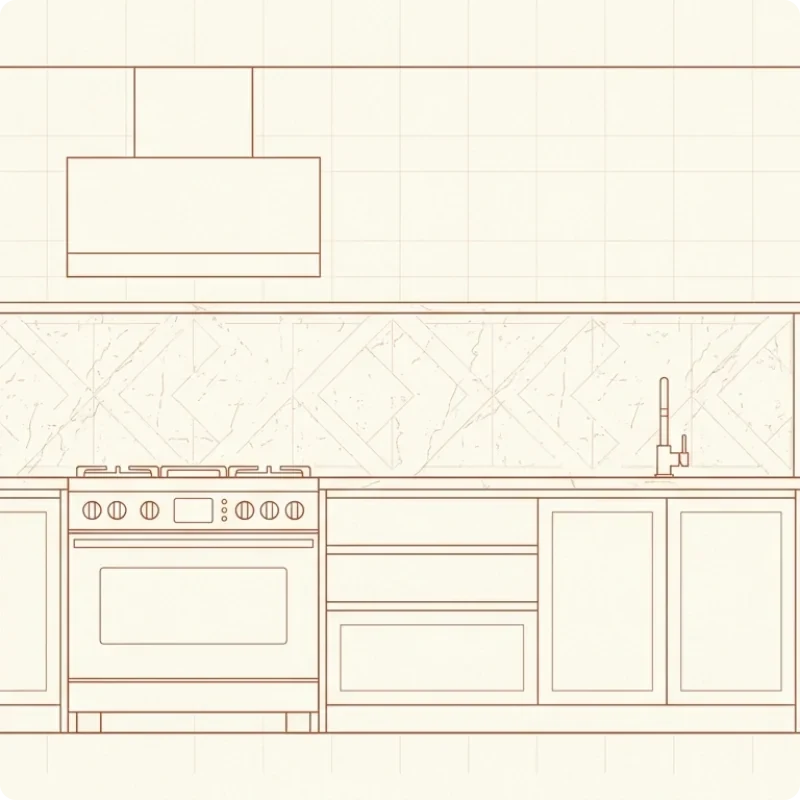 Фартуки из оникса — Географика, изготовление и монтаж в Москве