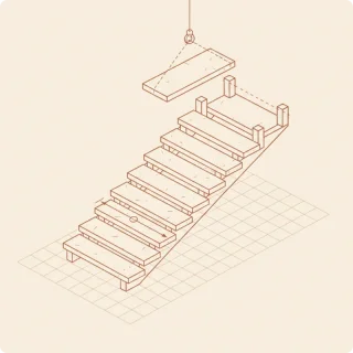 Монтаж лестницы