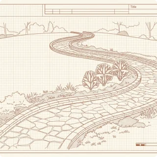 Мощение дорожек