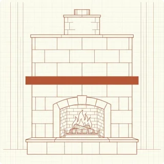Облицовка камина
