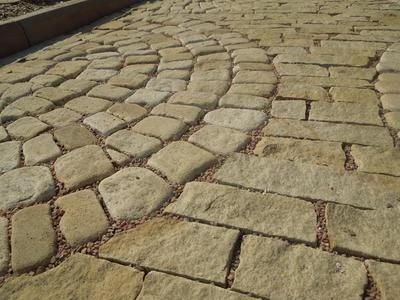 Укладка брусчатки из песчаника