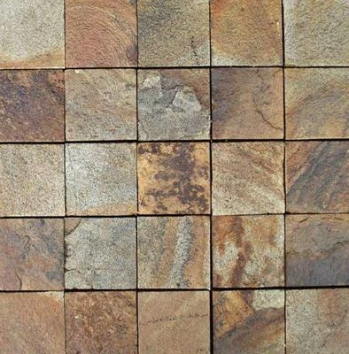 Брусчатка из песчаника серо-коричневая