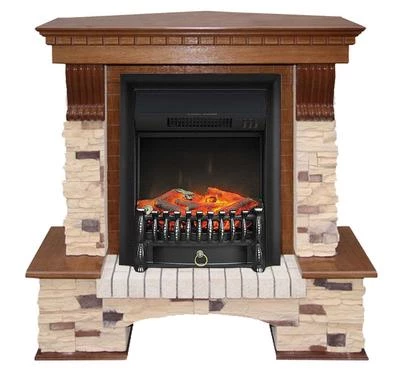 Портал из сланца под классический очаг