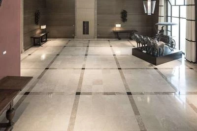 Плитка из известняка светло-серая