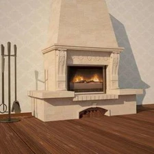 Камин из известняка