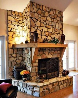 Камин из сланца